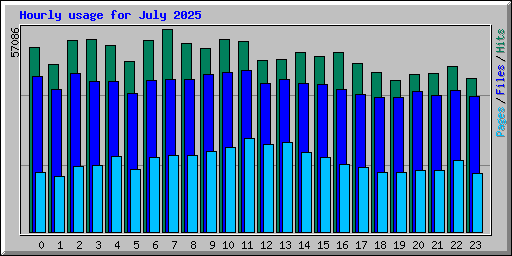 Hourly usage for July 2025