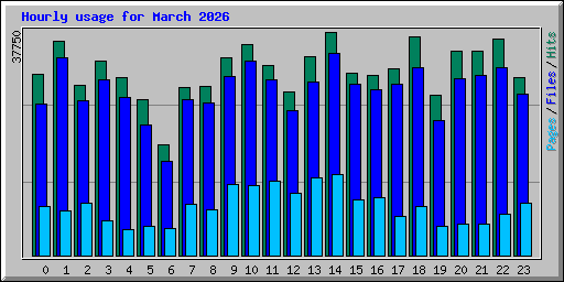 Hourly usage for March 2026